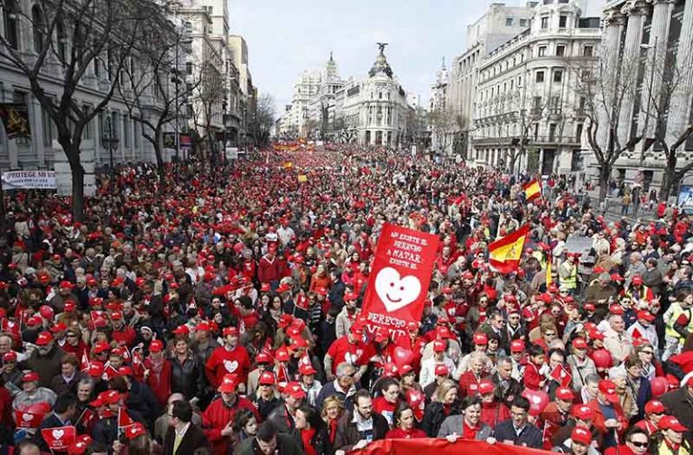 Марш против абортов в Испании