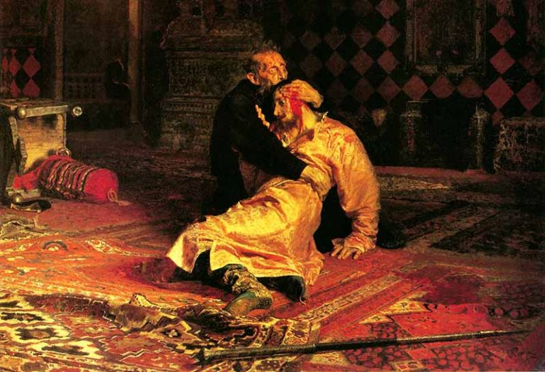И. Репин - "Иван Грозный убивает своего сына"