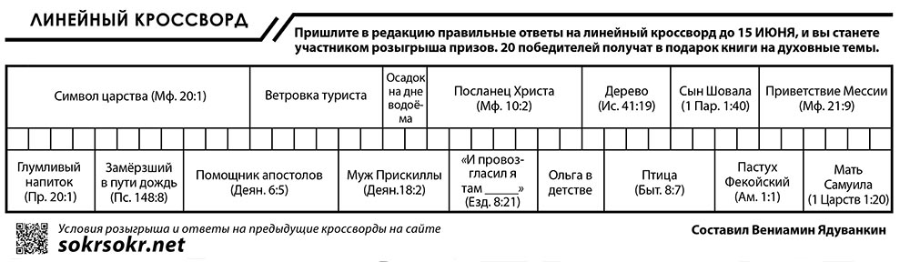 Кроссворд май 2017